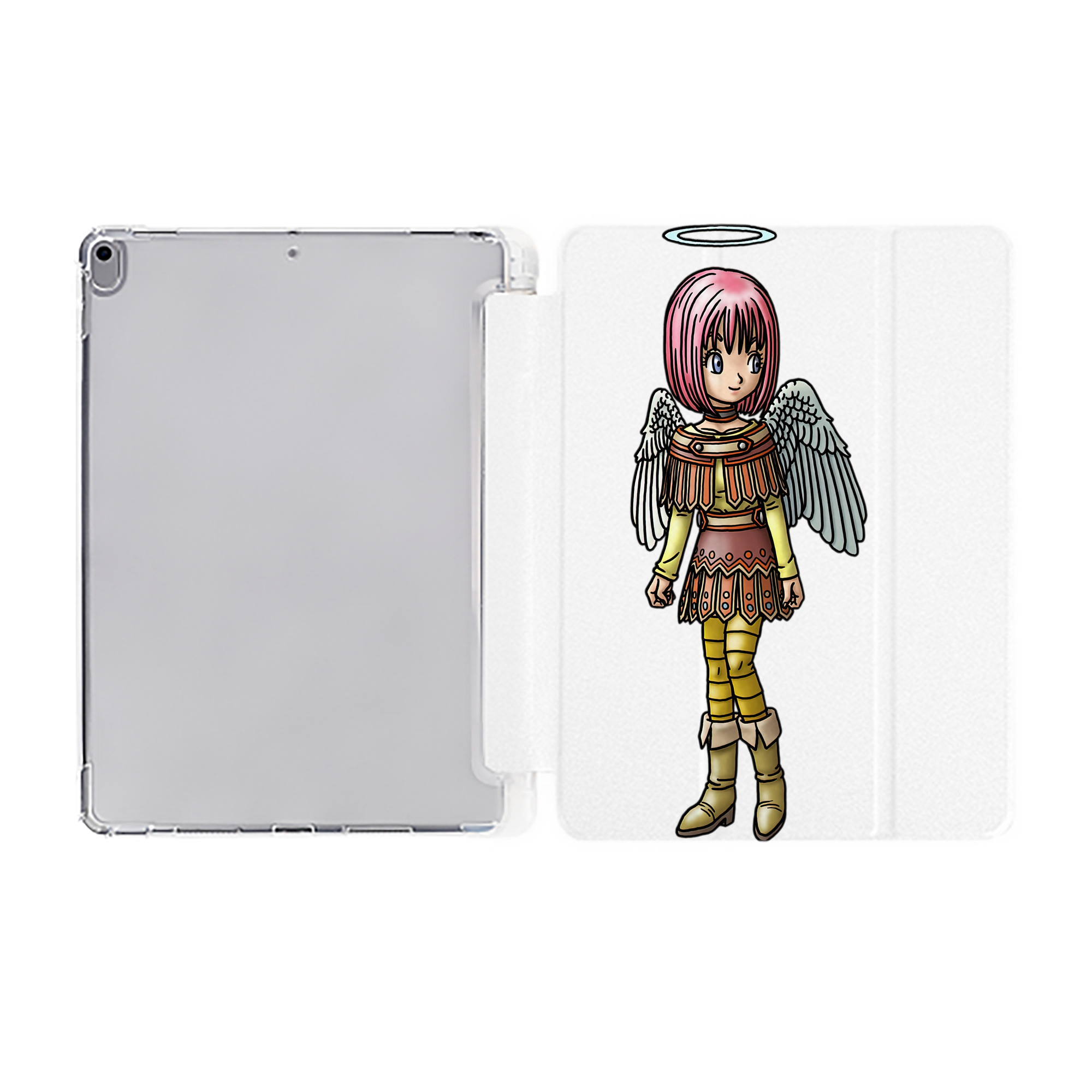 （画像用） ドラゴンクエスト Doragon Kuesuto Dragon Quest IPad ケース ペン収納付き 三つ折りスタンド PUレザー×シリコン 対応機種9.5/10.5/10.9インチ
